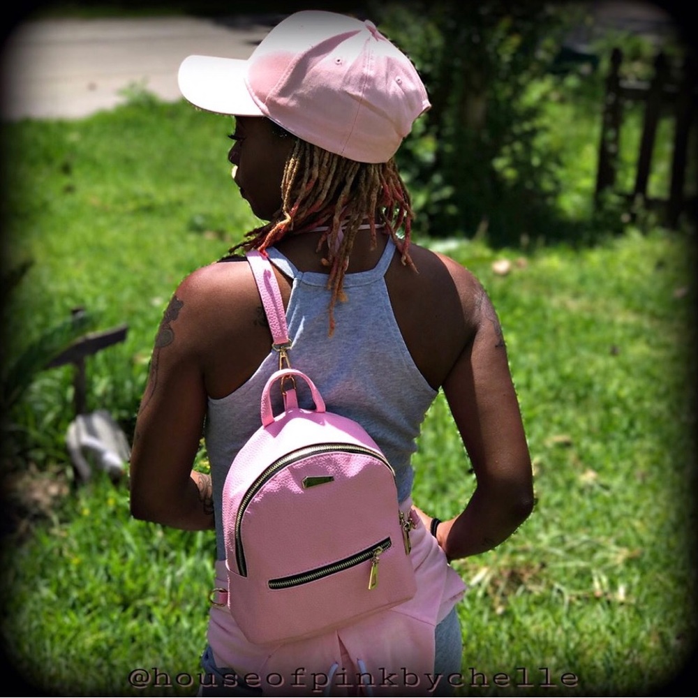 Pink Mini Backpack with Removable/Adjustable Strap - Picture 8 of 8